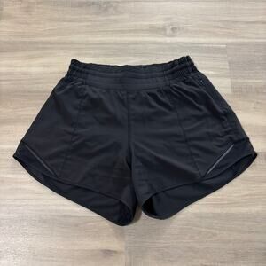 Lululemon Hotty Hot Short High-Rise Long 4" Women Size 6 Black